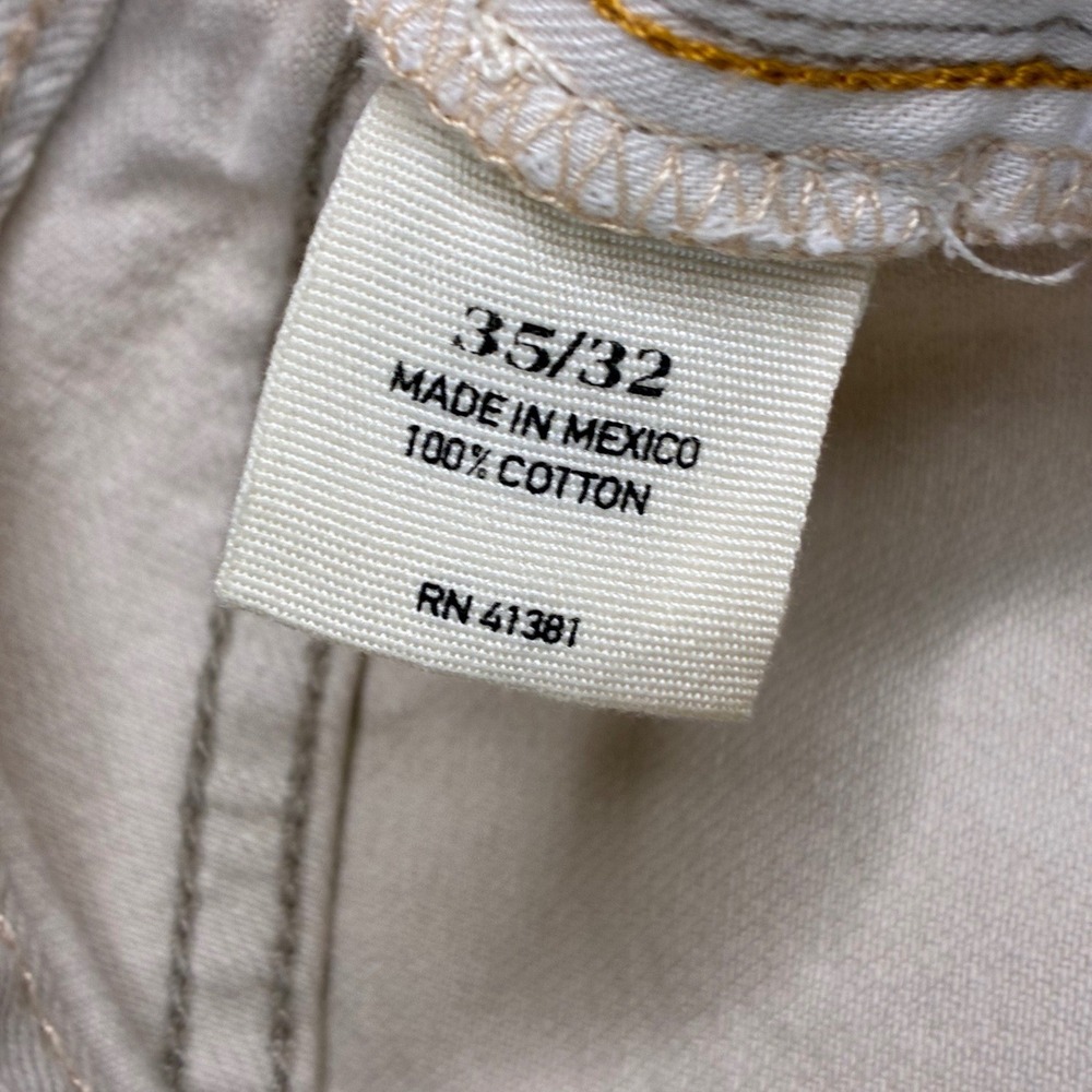 Polo Ralph Lauren Classic Fit Jeans Mens 35x29 Tan Khaki Cotton Denim Straight - Picture 6 of 12